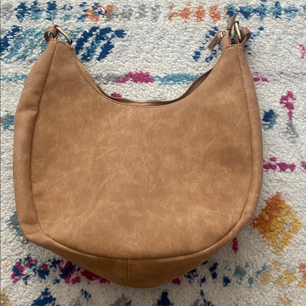 Tan Leather Hobo Bag NO STRAP